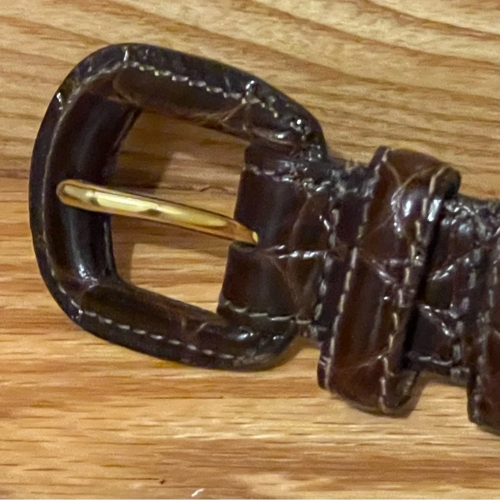 Nordstrom Italian Calfskin Leather Woman’s Belt Size M Made in USA Never Worn - Picture 6 of 16